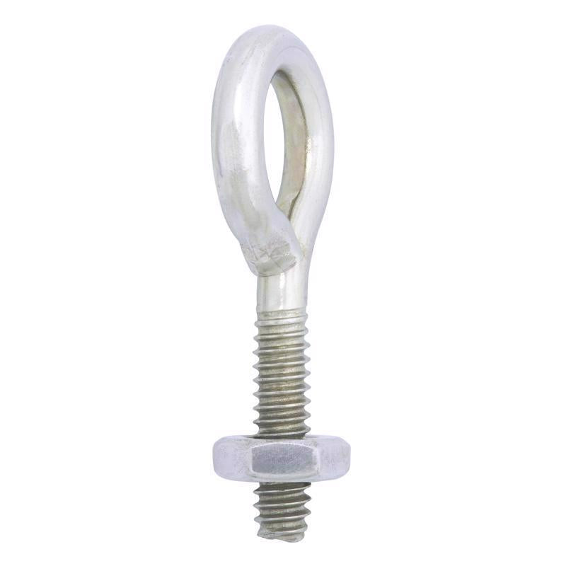 Hampton 3/16 in. X 1-1/2 in. L Stainless Stainless Steel Eyebolt Nut Included