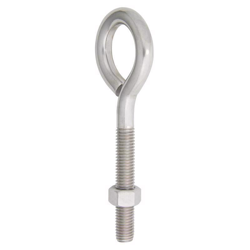 Hampton 1/2 in. X 6 in. L Stainless Stainless Steel Eyebolt Nut Included