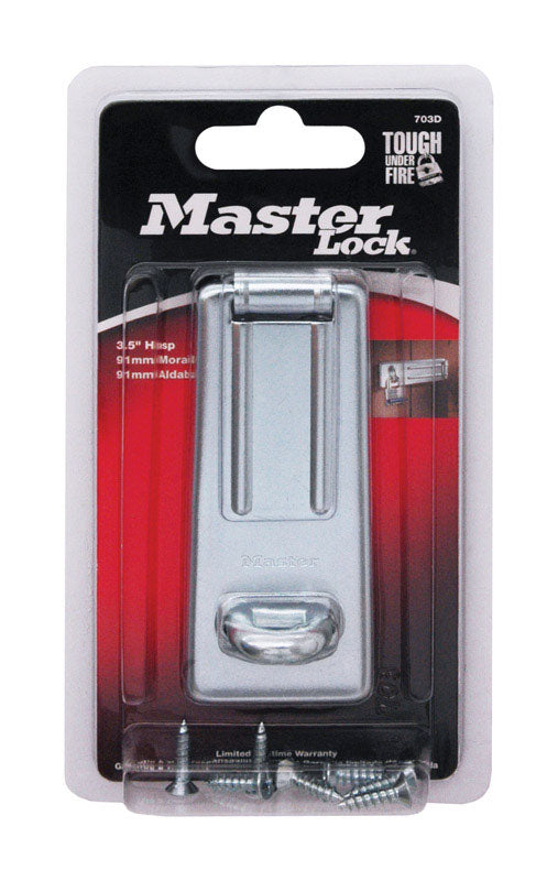 Master Lock Zinc-Plated Hardened Steel 3-1/2 in. L Hasp