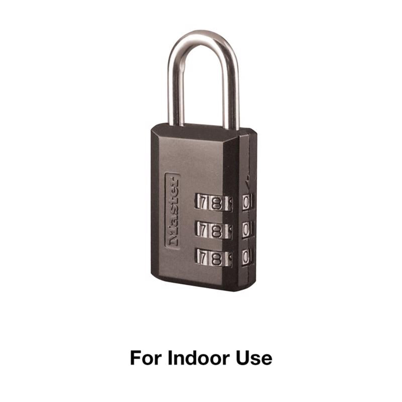 Master Lock 1-3/16 in. W Steel 3-Dial Combination Luggage Lock