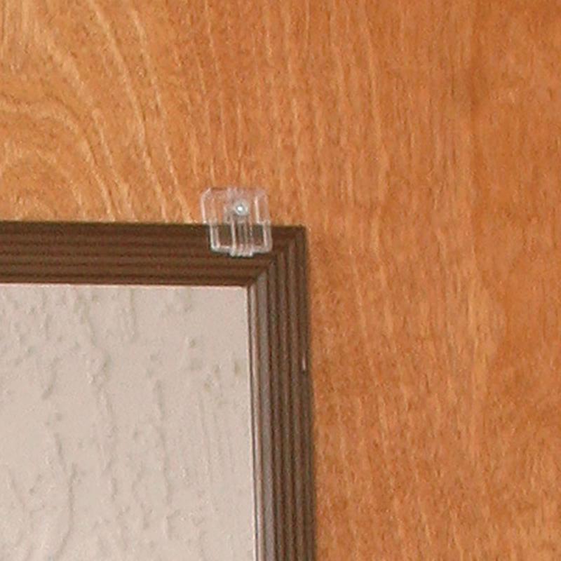 HILLMAN Plastic Coated Heavy Duty Mirror Holder Kit 20 lb