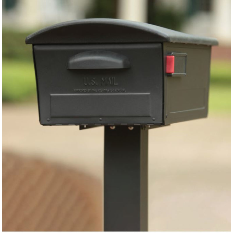 Architectural Mailboxes Mailsafe Classic Plastic Post Mount Black Mailbox