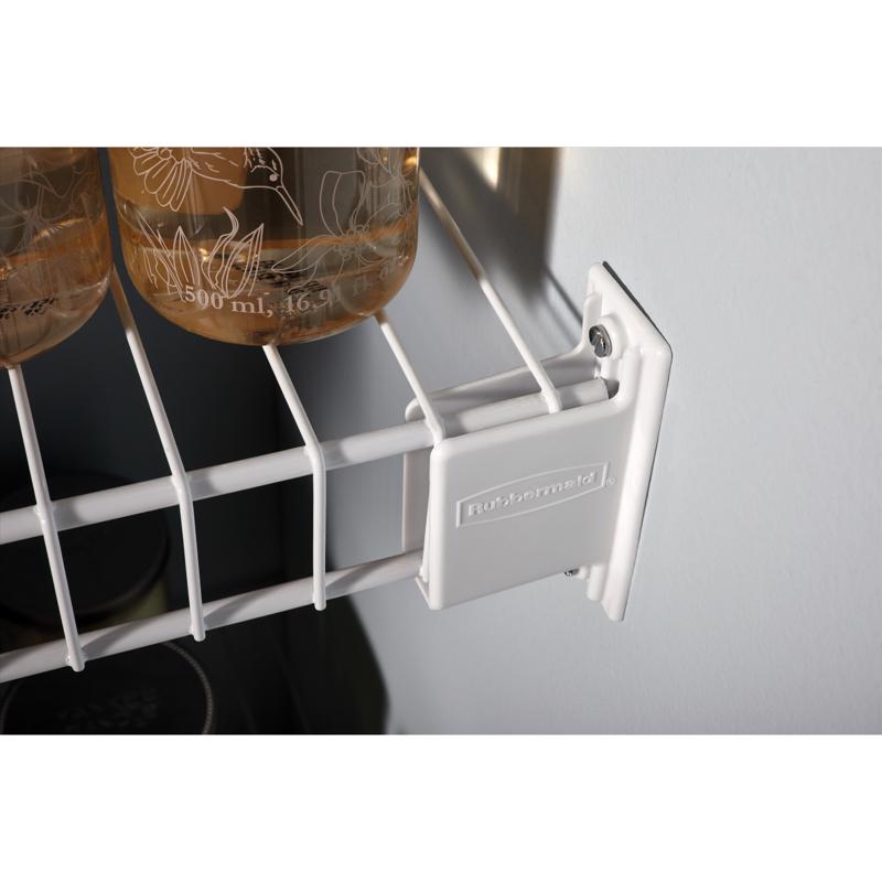 Rubbermaid 16 in. H X 12 in. W X 2.9 in. L Metal Free Slide Fast Set Wall/End Bracket