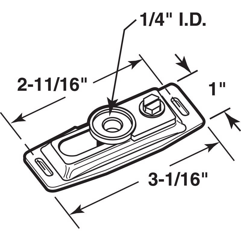 Prime-Line 1-1/6 in. L Brass-Plated Steel Bracket