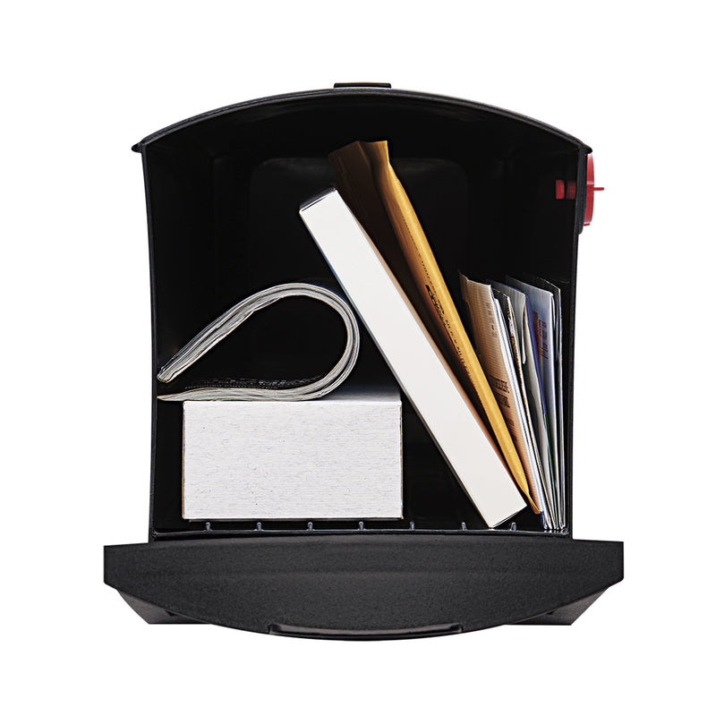 Architectural Mailboxes Patriot Classic Plastic Post Mount Black Mailbox