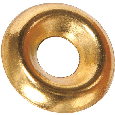 HILLMAN Brass-Plated Brass .164 in. Countersunk Finish Washer 100 pk