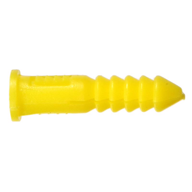 HILLMAN 0.164 in. D X 7/8 in. L Plastic Round Head Ribbed Anchor 100 pk