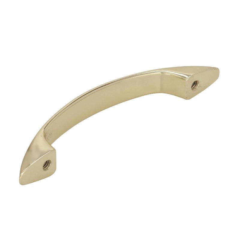 Amerock Contemporary Arch Cabinet Pull 3 in. Polished Brass Gold
