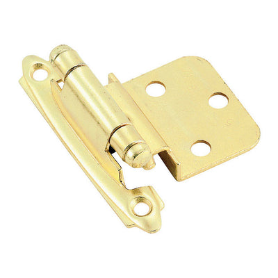 Amerock 2 in. W X 2-3/4 in. L Polished Brass Steel Self-Closing Hinge 2 pk