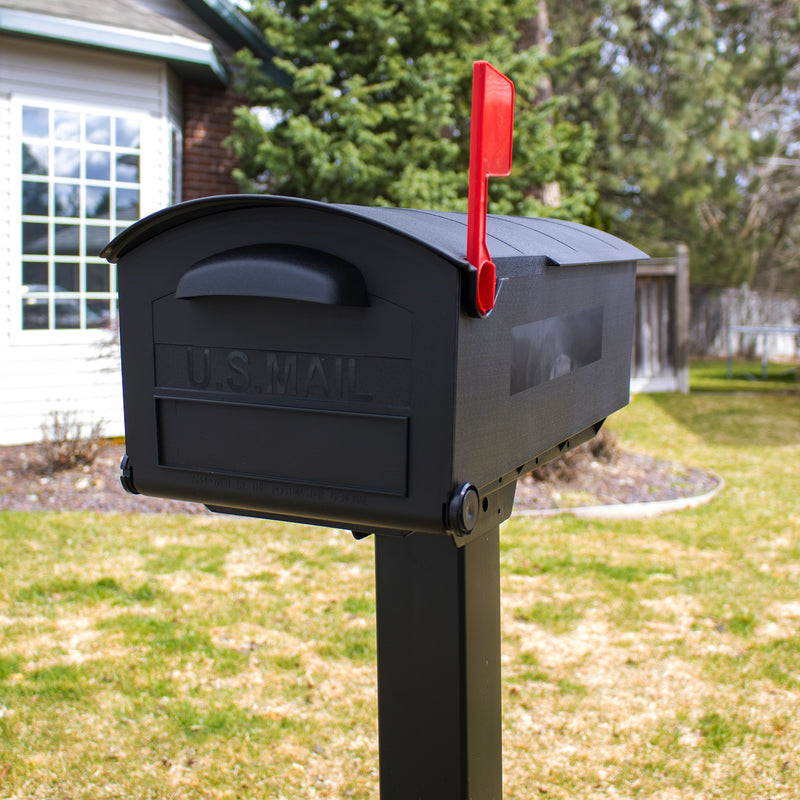 Architectural Mailboxes Patriot Classic Plastic Post Mount Black Mailbox