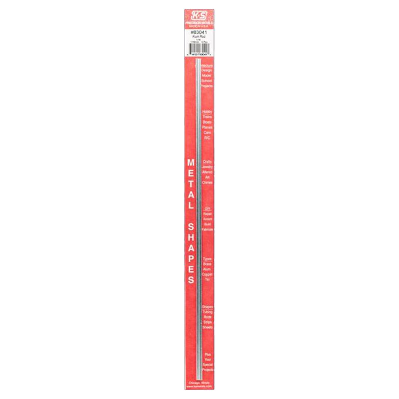 K&S 12 in. L X 1/16 in. D Aluminum Rod