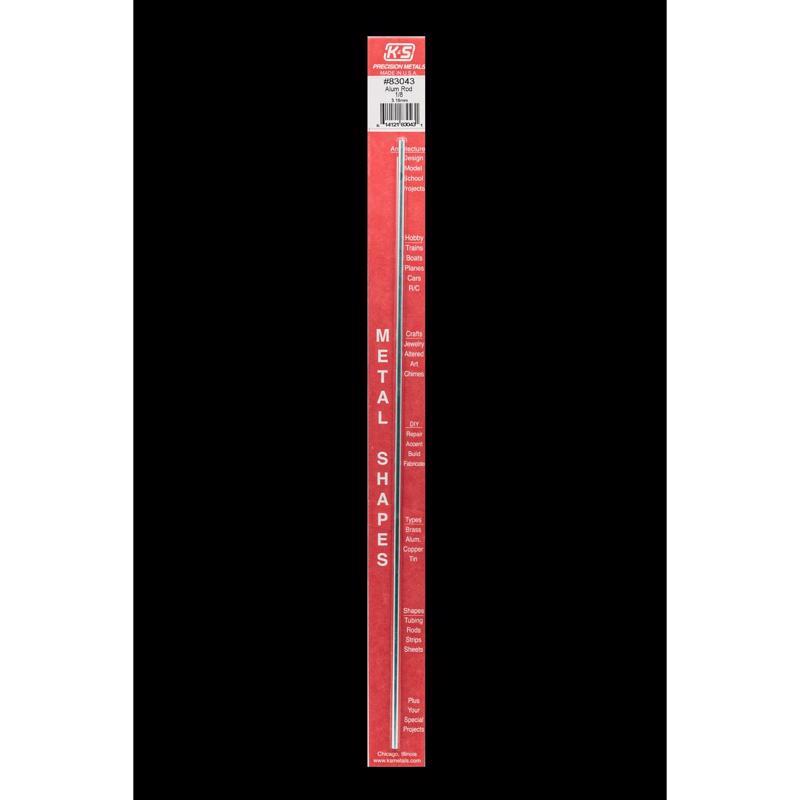 K&S 12 in. L X 0.13 in. D Aluminum Rod