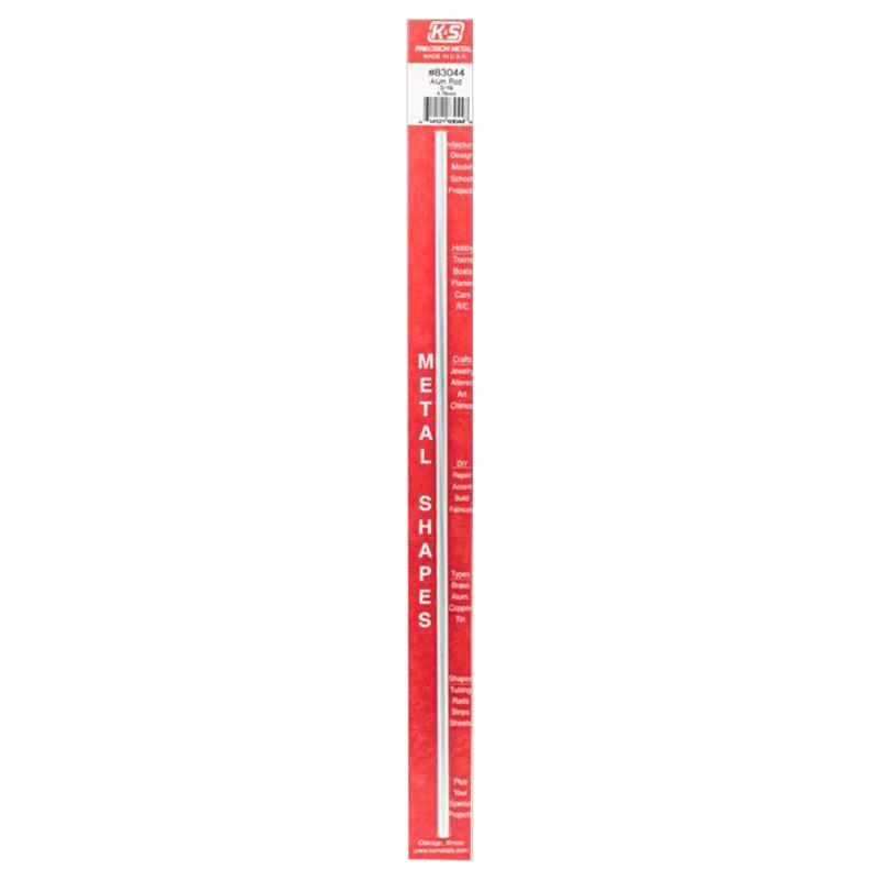 K&S 12 in. L X 3/16 in. D Aluminum Rod