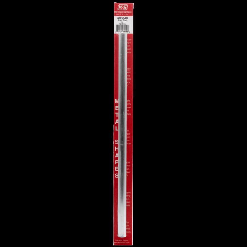 K&S 12 in. L X 0.5 in. D Aluminum Rod