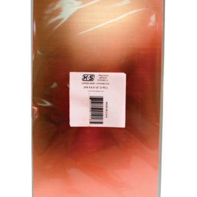 K&S 0.025 in. X 6 in. W X 12 in. L Copper Plain Sheet Metal