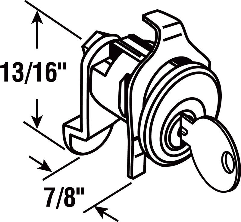 Prime-Line Nickel Steel Counter Clockwise Mailbox Lock For Bommer 2