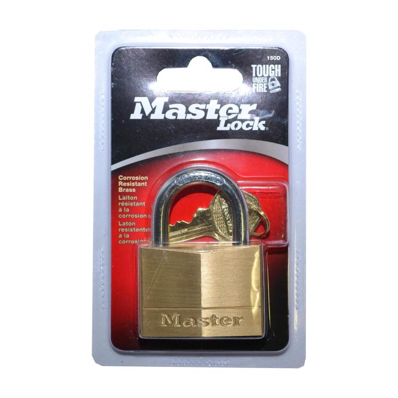 Master Lock 1-7/16 in. H X 5/8 in. W X 2 in. L Brass 5-Pin Cylinder Exterior Padlock
