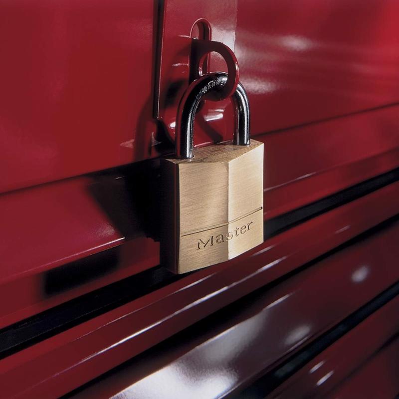 Master Lock 1-7/16 in. H X 5/8 in. W X 2 in. L Brass 5-Pin Cylinder Exterior Padlock