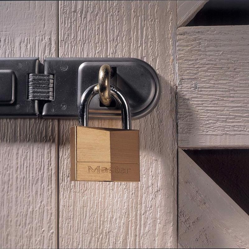 Master Lock 1-7/16 in. H X 5/8 in. W X 2 in. L Brass 5-Pin Cylinder Exterior Padlock