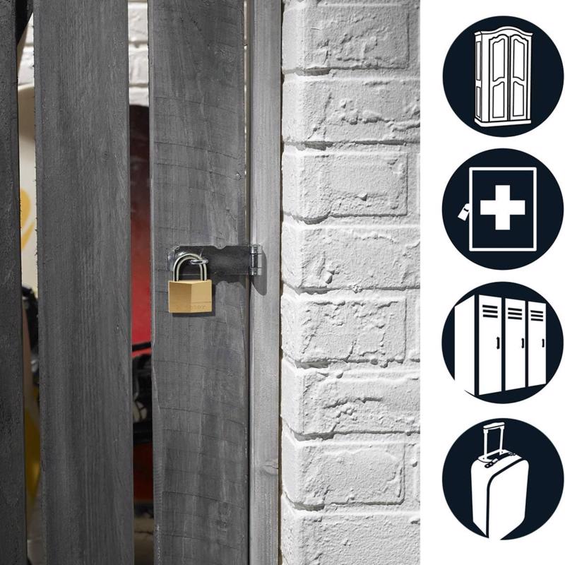 Master Lock 1-7/16 in. H X 5/8 in. W X 2 in. L Brass 5-Pin Cylinder Exterior Padlock