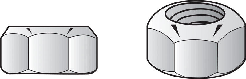 HILLMAN 1/4 in. Zinc-Plated Steel USS Nylon Lock Nut