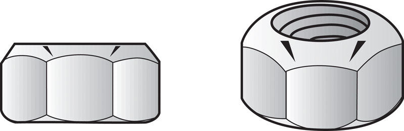 HILLMAN 10 in. Zinc-Plated Steel USS Nylon Lock Nut