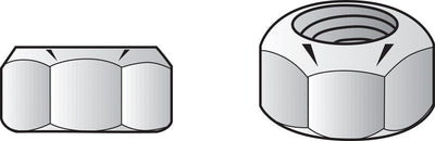 HILLMAN 10 in. Zinc-Plated Steel USS Nylon Lock Nut