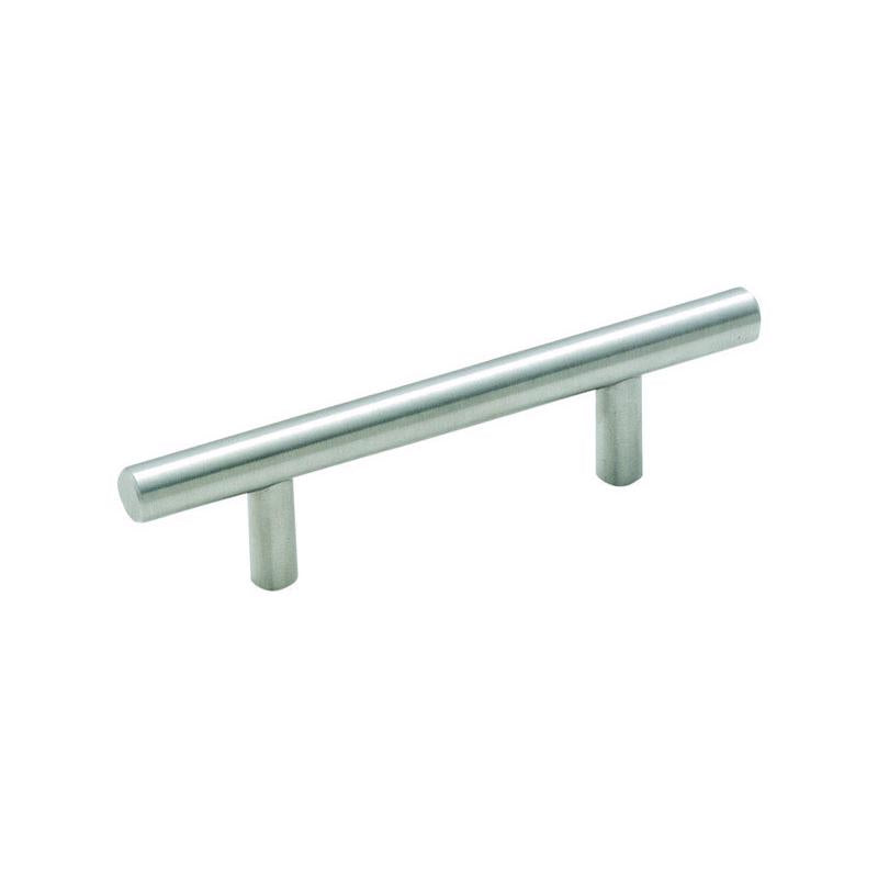 Amerock Contemporary Bar Cabinet Pull 3 in. Stainless Steel Silver