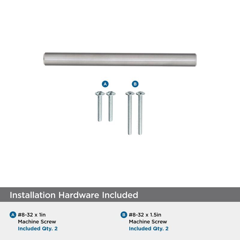 Amerock Contemporary Bar Cabinet Pull 3 in. Stainless Steel Silver