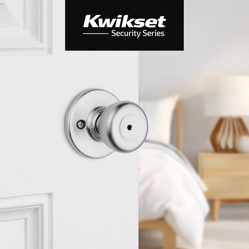 Kwikset Tylo Satin Chrome Privacy Lockset 1-3/4 in.