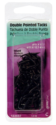 HILLMAN Anchor Wire No. 11 X 1/2 in. W X 0.5 in. L Blue Steel Double Point Tack Staple 11 Ga. 1