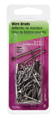 HILLMAN Anchor Wire 17 Ga. X 7/8 in. L Bright Steel Brad Nails 2 oz