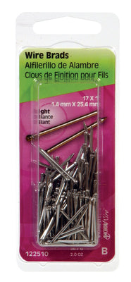 HILLMAN Anchor Wire 17 Ga. X 1 in. L Bright Steel Brad Nails 2 oz