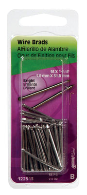 HILLMAN Anchor Wire 16 Ga. X 1-1/4 in. L Bright Steel Brad Nails 2 oz