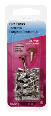 HILLMAN Anchor Wire No. 4 X 7/16 in. L Silver Aluminum Cut Tacks
