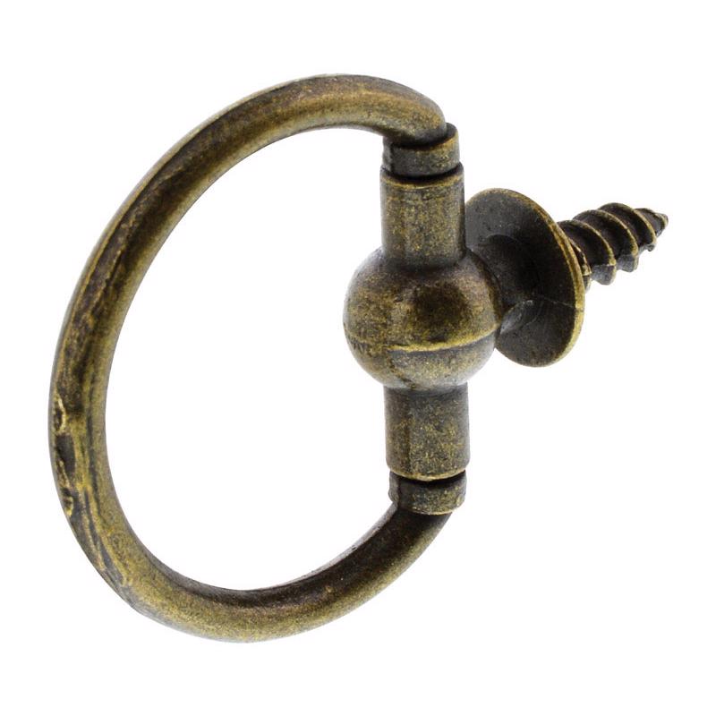 HILLMAN Antique Brass Gold Round Ring Hanger 2 pc