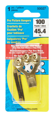HILLMAN OOK Gold Professional Picture Hanger 100 lb