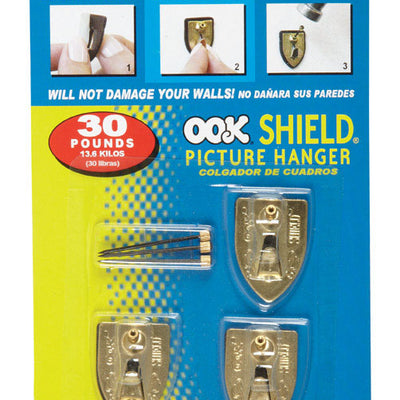 HILLMAN OOK Shield Picture Hanger 30 lb 3 pk