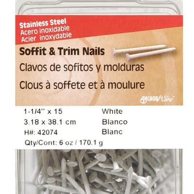 HILLMAN 1-1/4 in. Soffit and Trim Stainless Steel Nail Flat Head