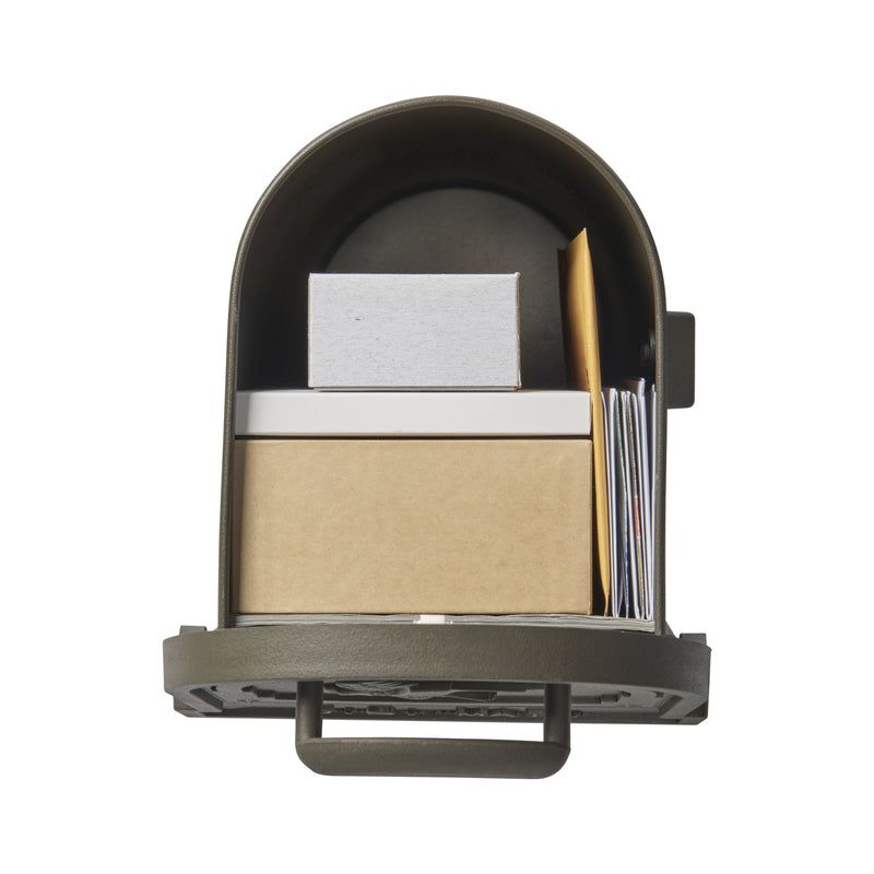 Architectural Mailboxes Arlington Classic Galvanized Steel Post Mount Bronze Mailbox