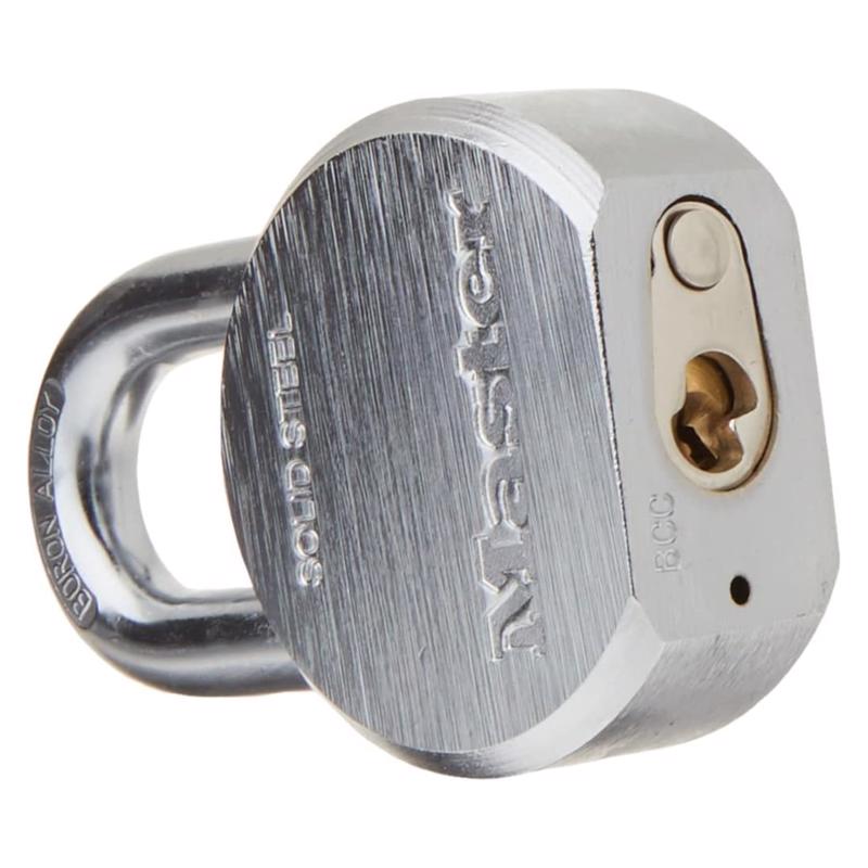 Master Lock 2-3/16 in. H X 2-1/2 in. W Steel Dual Ball Bearing Locking Weather-Resistant Padlock