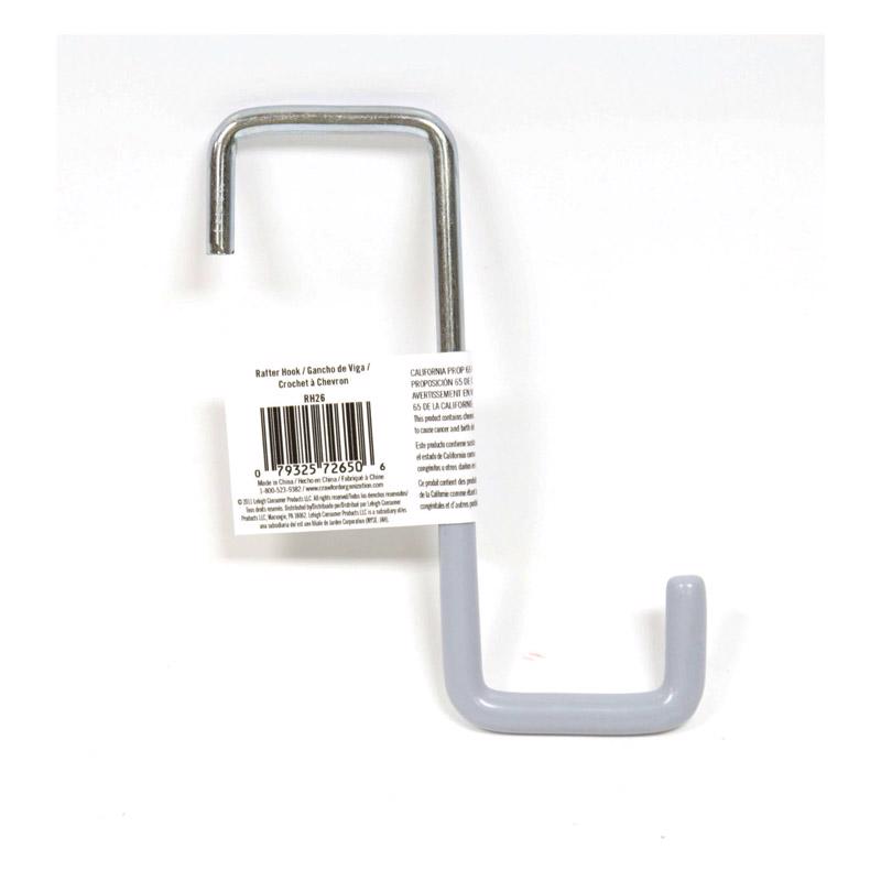 Crawford 5.75 in. L Vinyl Coated Gray Steel Large Rafter Hook 20 lb. cap.