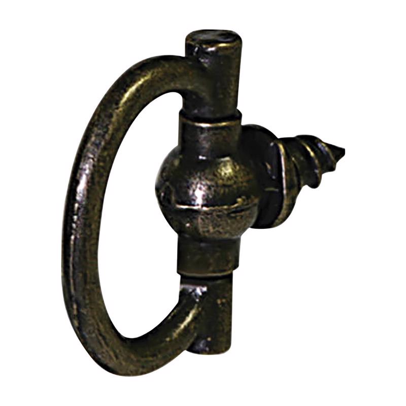 HILLMAN Antique Brass Gold Oval Ring Hanger 2 pc