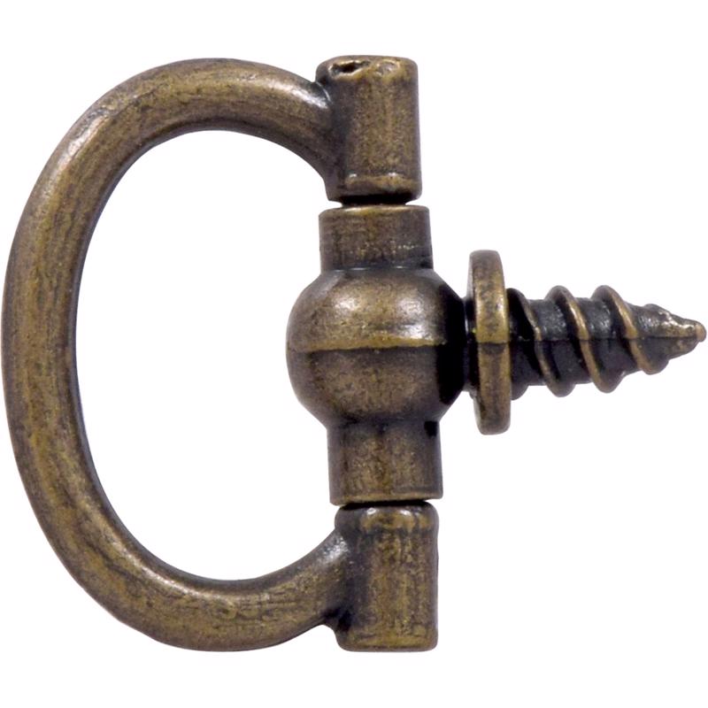 HILLMAN Antique Brass Gold Oval Ring Hanger 2 pc