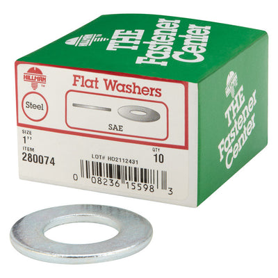 HILLMAN Zinc-Plated Steel 1 in. SAE Flat Washer