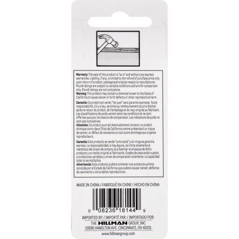 HILLMAN Zinc Silver Small Sawtooth Hanger 1 lb 6 pk