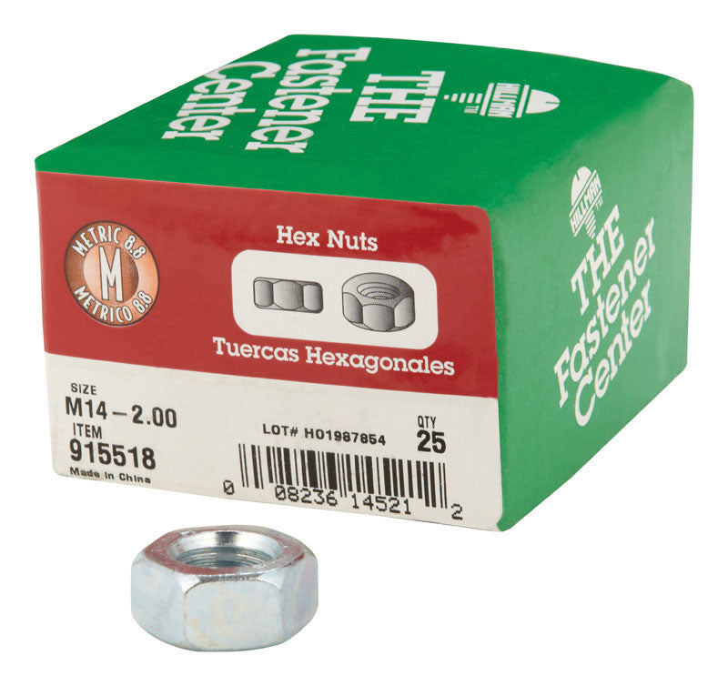 HILLMAN M14-2.00 mm Zinc-Plated Steel Metric Hex Nut