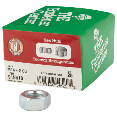 HILLMAN M14-2.00 mm Zinc-Plated Steel Metric Hex Nut