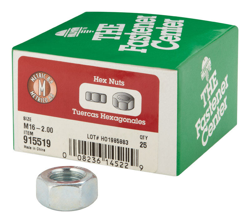 HILLMAN M16-2.00 mm Zinc-Plated Steel Metric Hex Nut