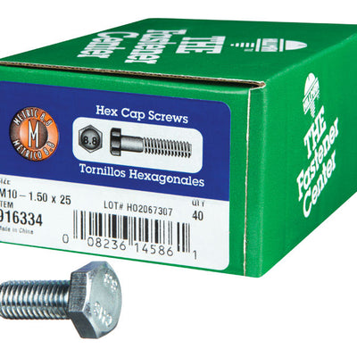 HILLMAN M10-1.50 mm D X 25 mm L Heat Treated Steel Hex Head Cap Screw